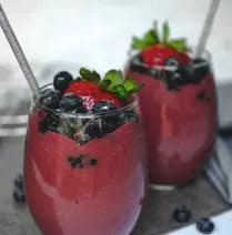 Red Cocktail with Blueberries