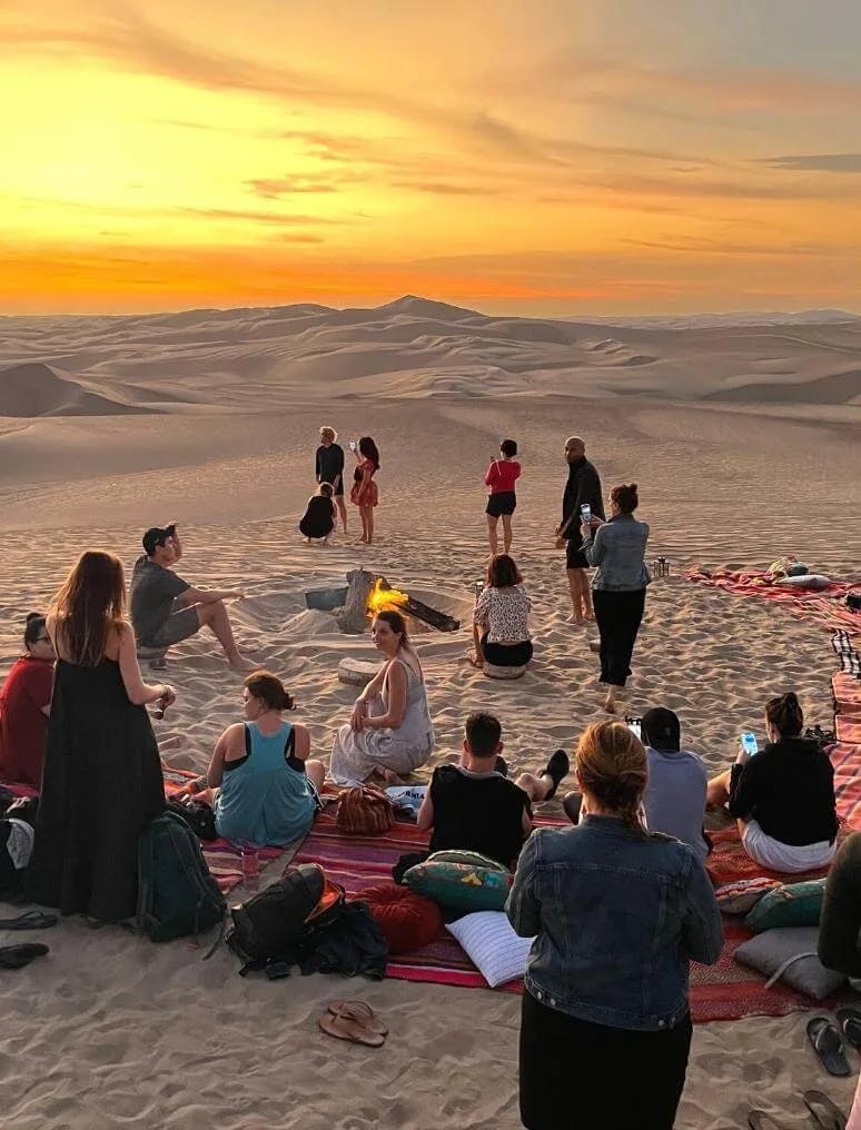 Picnic in the sand dunes