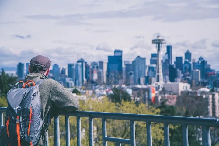 Looking out over Seattle 