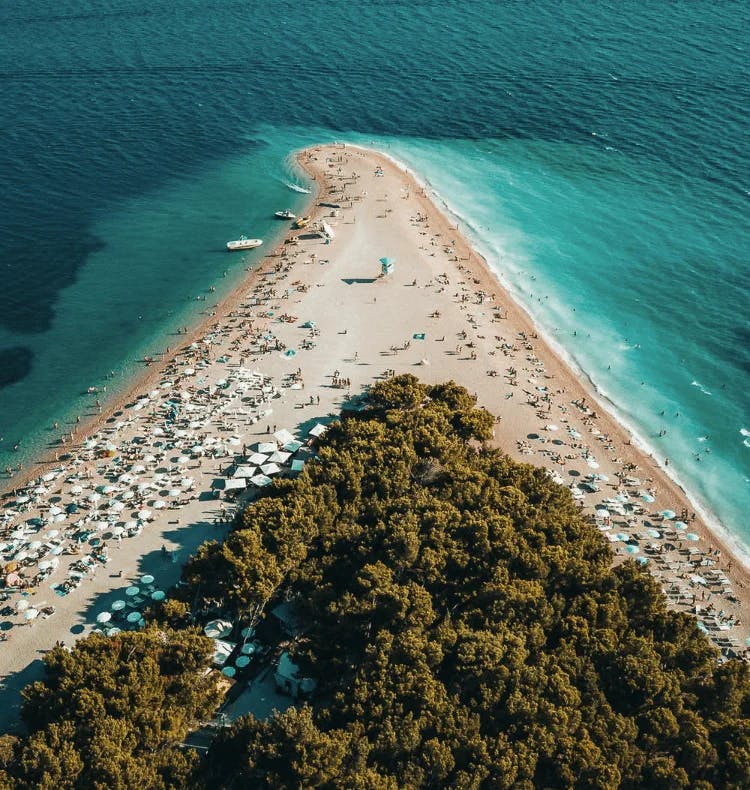 Remote Year world journey image. Golden Horn Beach, Brac, Croatia.